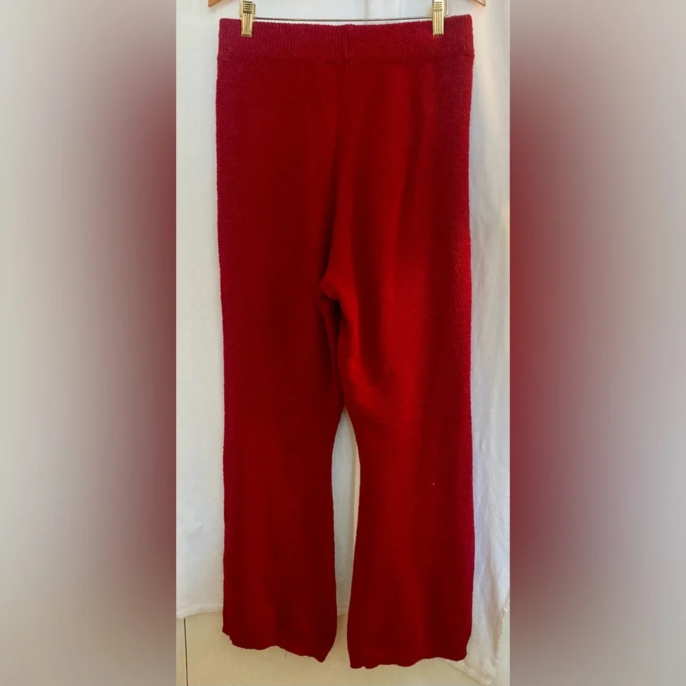 Red 3 Piece Knit Set - Sweater, Crop Tank & Wide Leg Pants Size XL